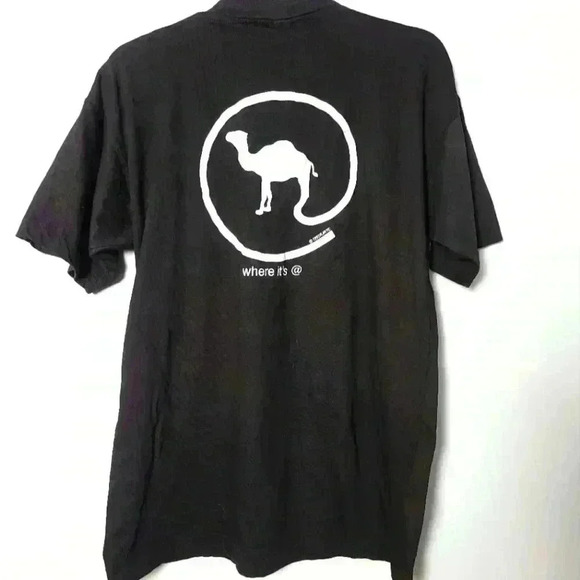 Vintage 90's Camel Men's XL where it's at black T-shirt - Picture 3 of 5